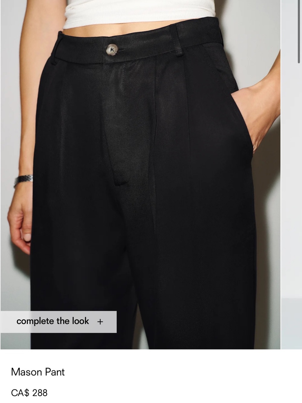 Reformation Black Pleated Menโs Trousers